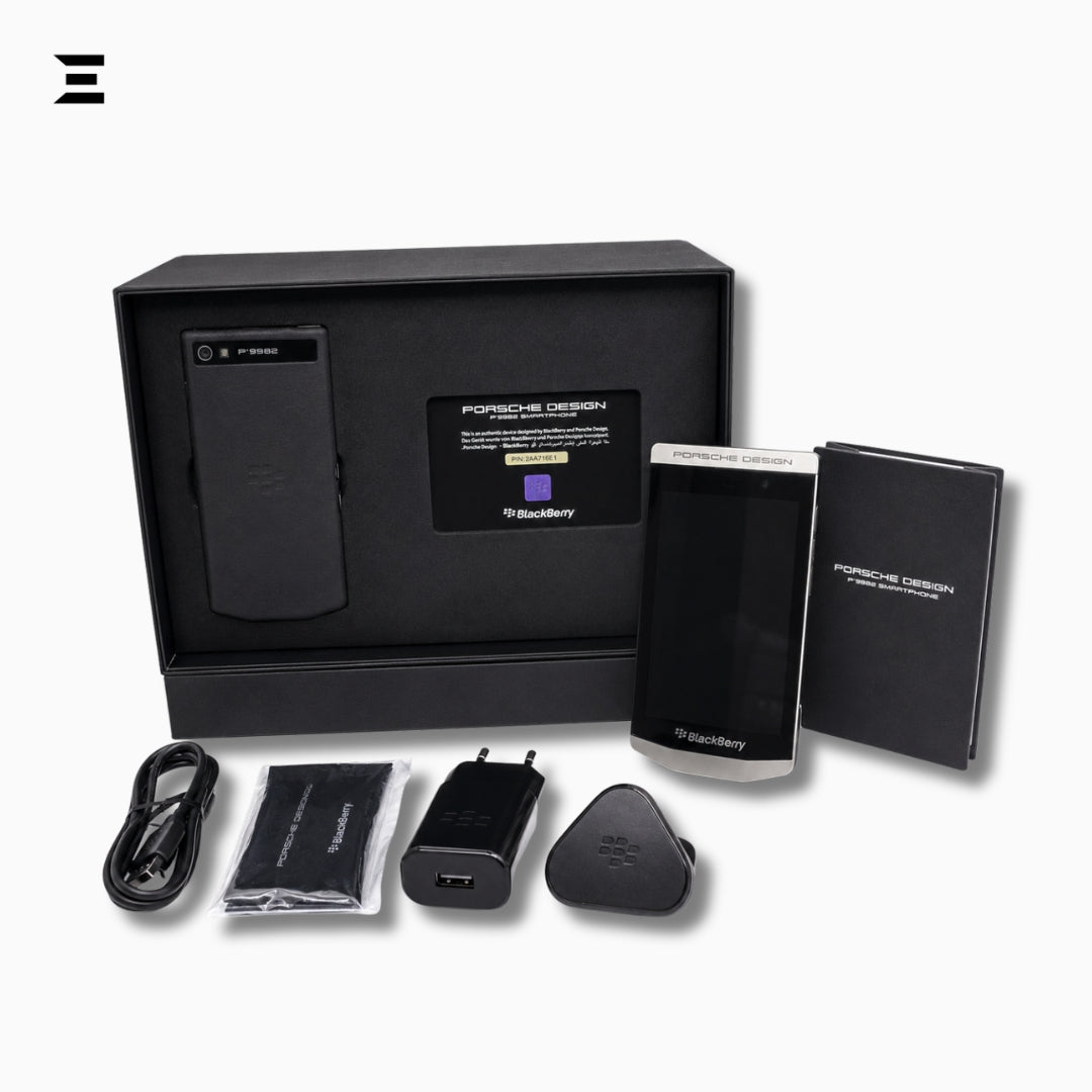 BlackBerry Porsche Design P’9982 – Brand New Collector’s Set with Original Box & Accessories