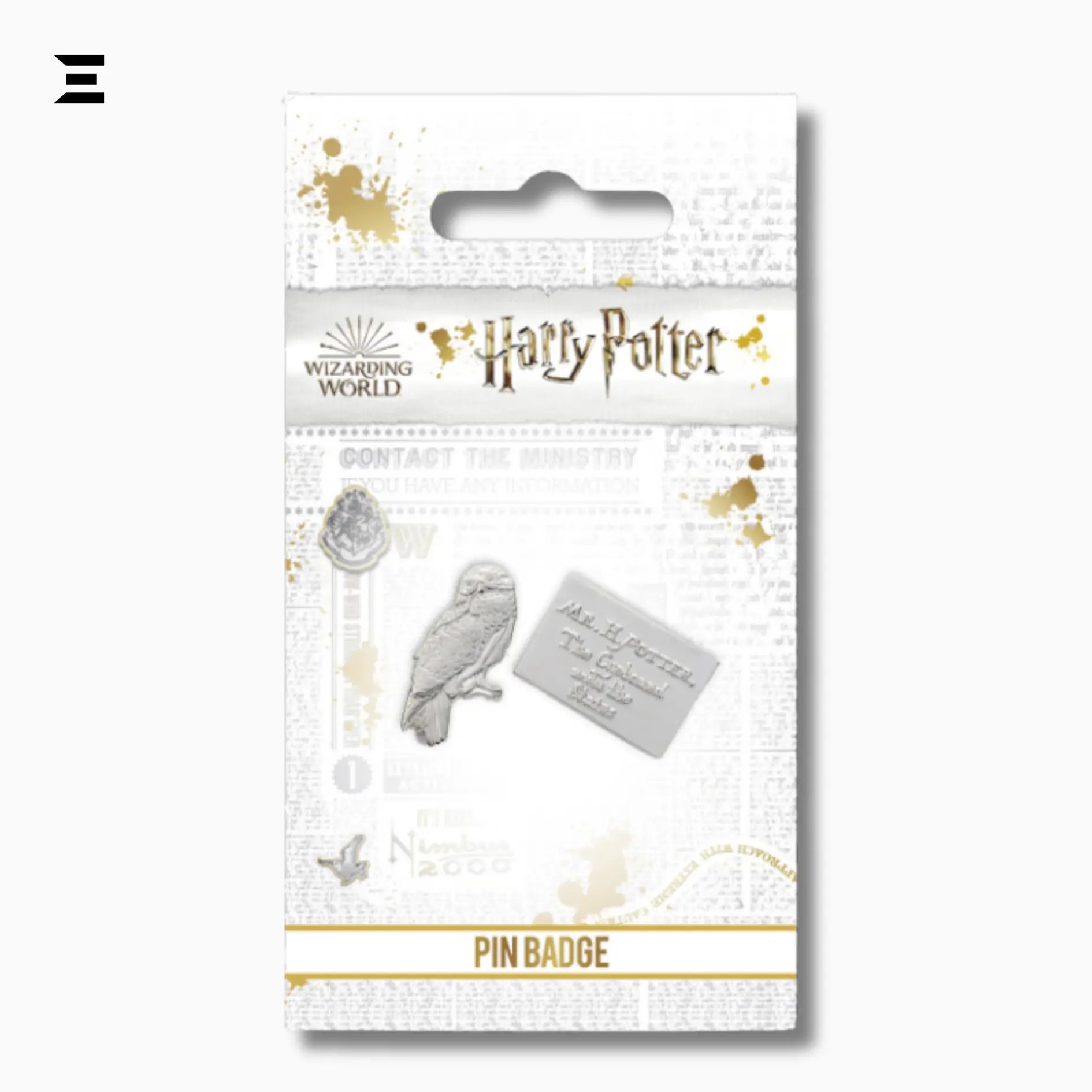 Harry Potter Hedwig & Hogwarts Letter Pin Badge – Official Silver Plated Collectible IBRELIA