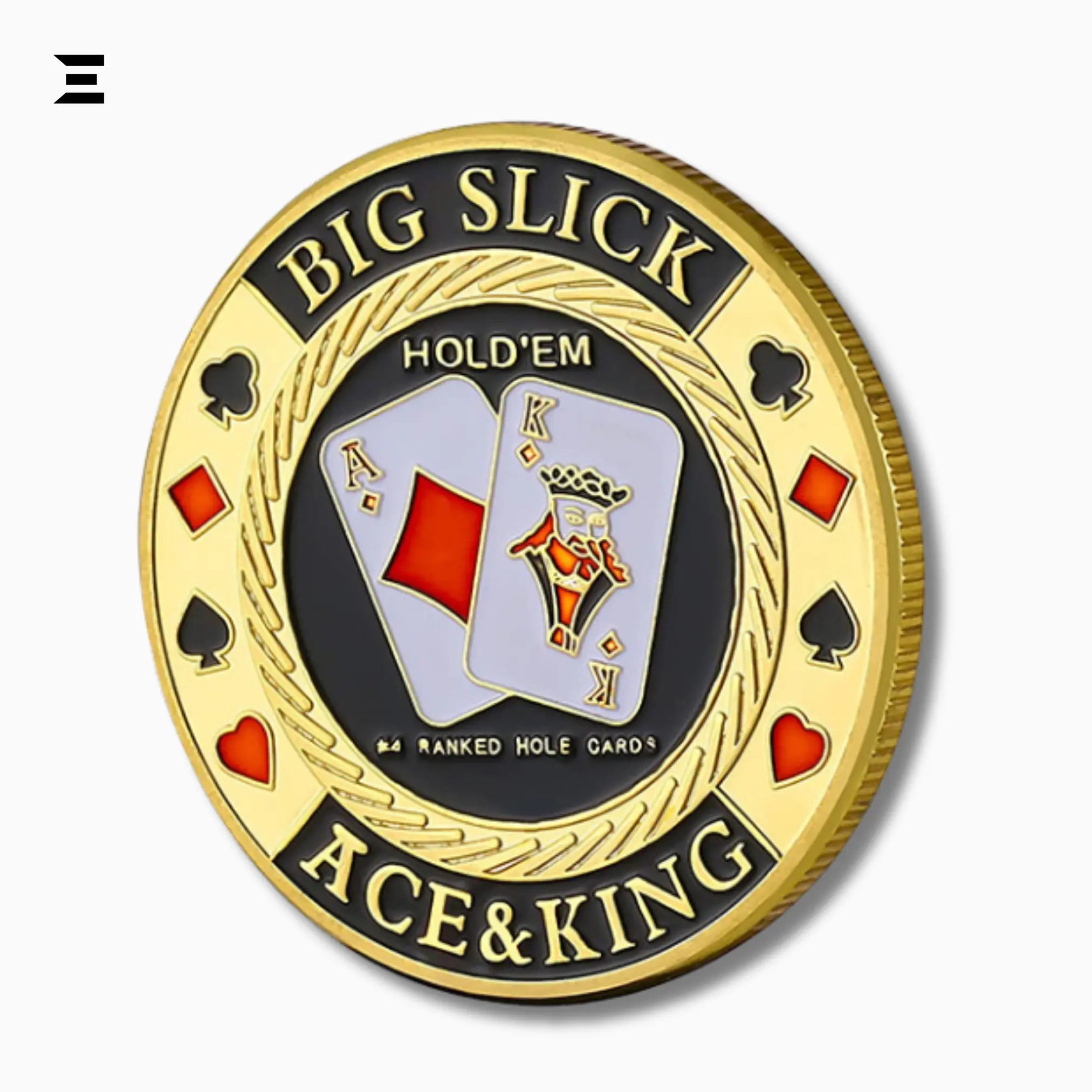 Poker Card Guard – Big Slick Ace & King | Texas Hold’em Protector Coin - IBRELIA
