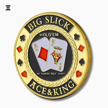 Poker Card Guard – Big Slick Ace & King | Texas Hold’em Protector Coin - IBRELIA