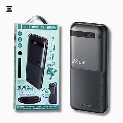 Remax RPP - 71 Piloteer Power Bank – 10000mAh, PD20W + QC22.5W, Triple Output - IBRELIA