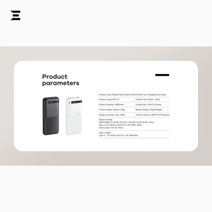 Remax RPP - 71 Piloteer Power Bank – 10000mAh, PD20W + QC22.5W, Triple Output - IBRELIA