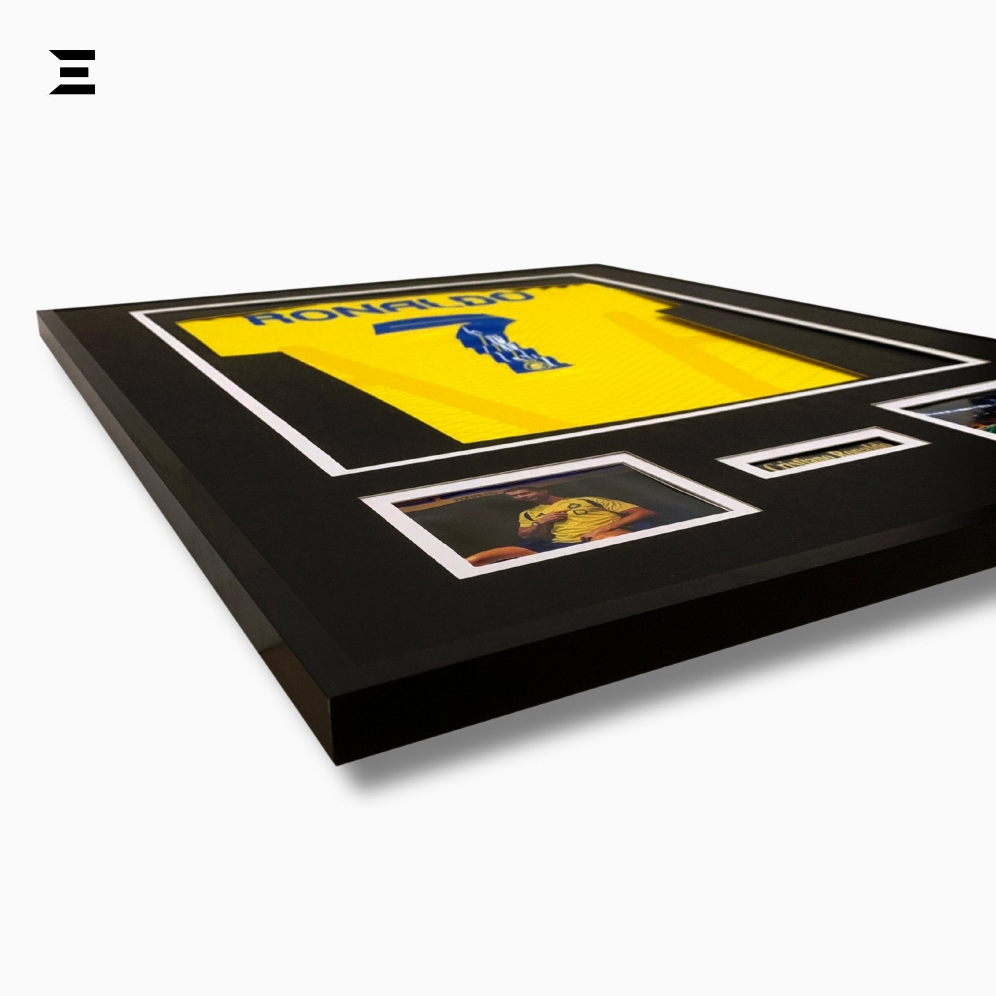 Cristiano Ronaldo “Signed” Al Nassr Jersey Frame – Facsimile Autograph | Metal & Acrylic Display 23.5 × 31.5 in | IBRELIA™ - IBRELIA