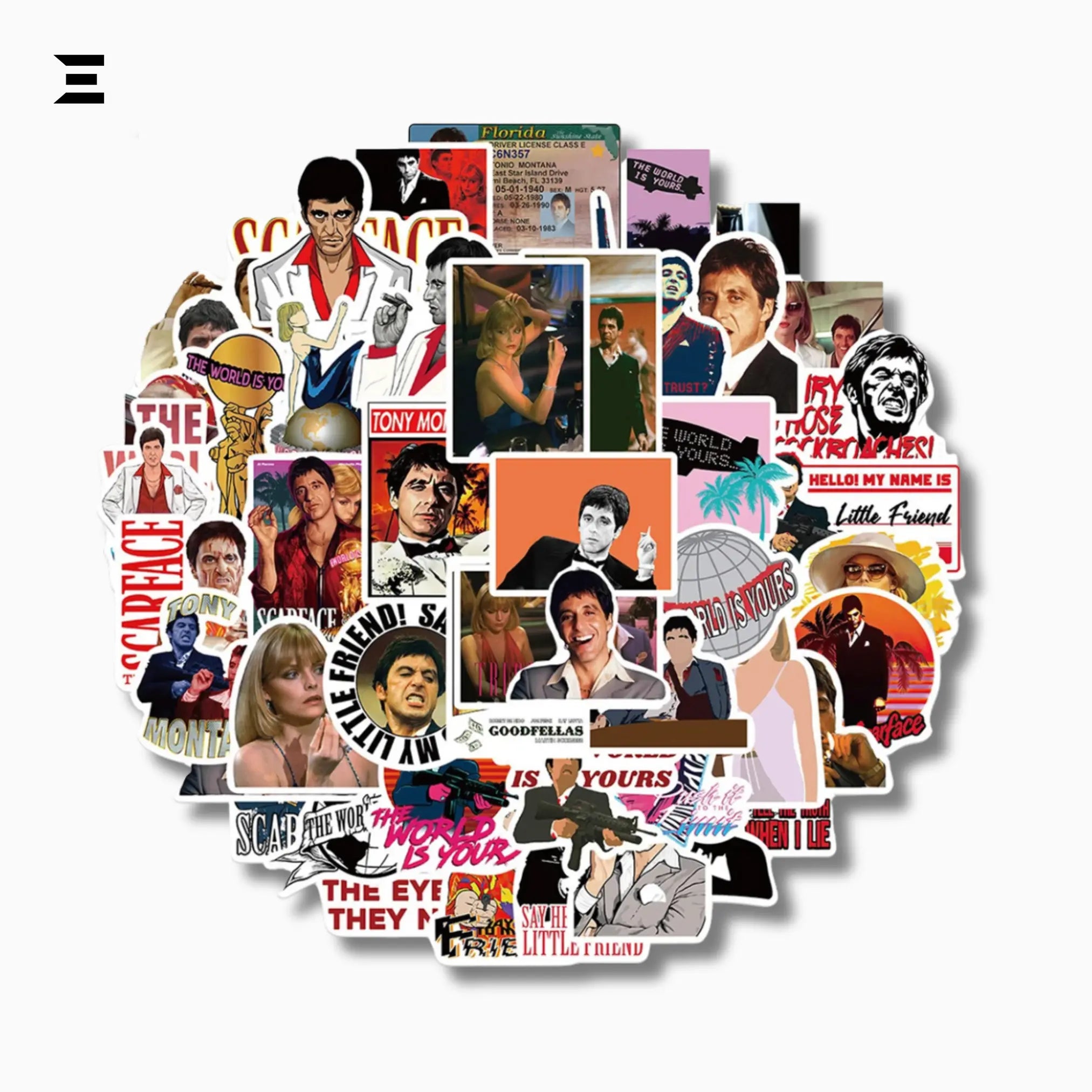 Scarface Movie Sticker Pack (50pcs) – Waterproof Vinyl Stickers IBRELIA