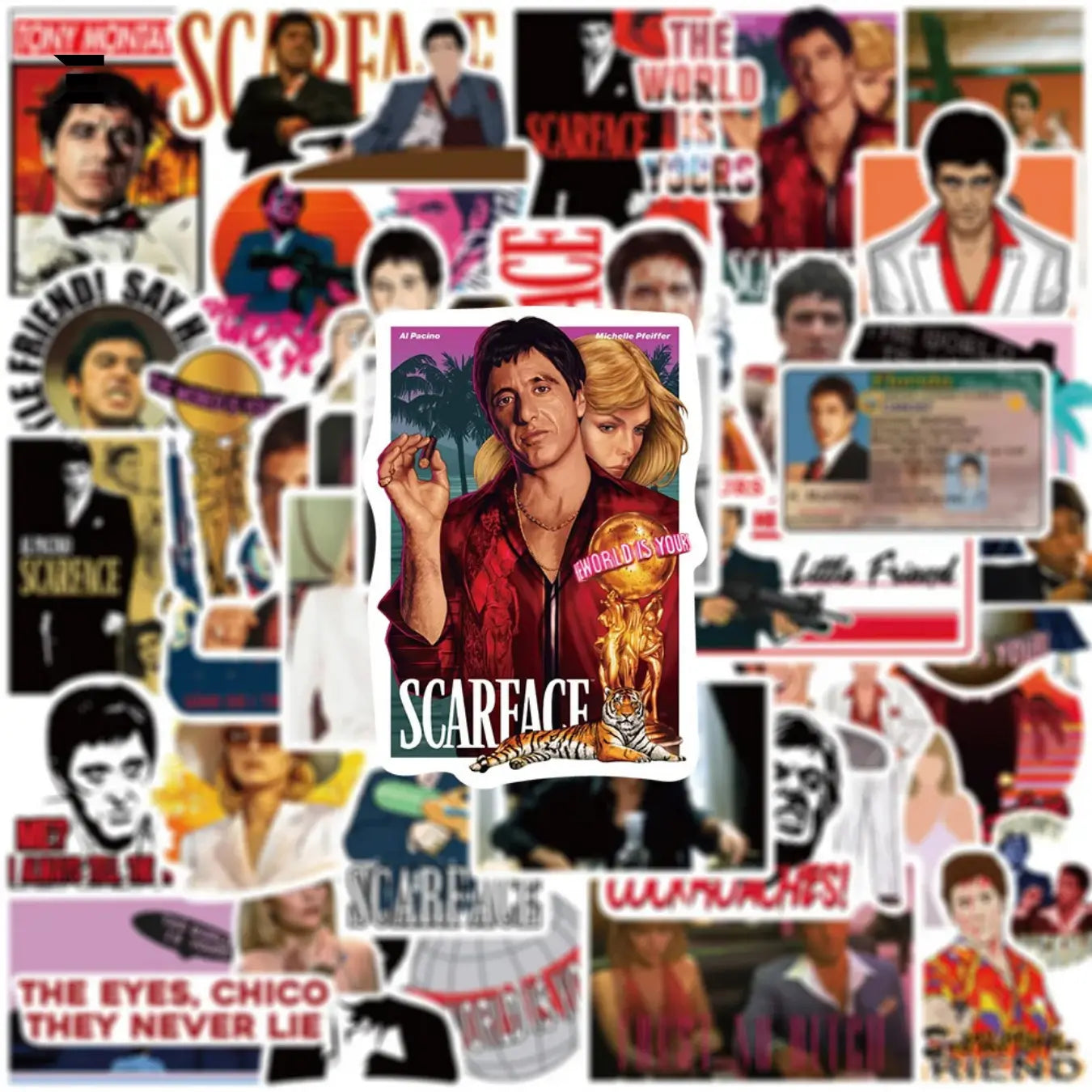 Scarface Movie Sticker Pack (50pcs) – Waterproof Vinyl Stickers IBRELIA