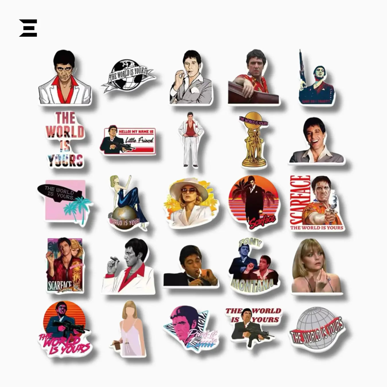Scarface Movie Sticker Pack (50pcs) – Waterproof Vinyl Stickers IBRELIA