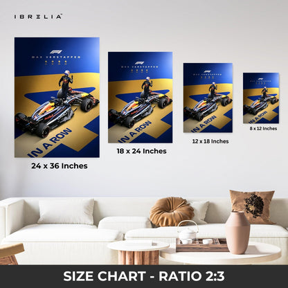 Max Verstappen F1 Champion 4K Ultra Wrap Frame Wall Art in Pakistan | IBRELIA™ - IBRELIA