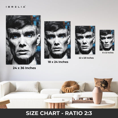 Thomas Shelby Blue Eyes Wall Frame | 4K Ultra Wrap Frame Wall Art in Pakistan | IBRELIA™ - IBRELIA