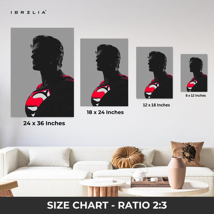 Superman Silhouette Wall Frame | 4K Ultra Wrap Frame Wall Art in Pakistan | IBRELIA™ - IBRELIA