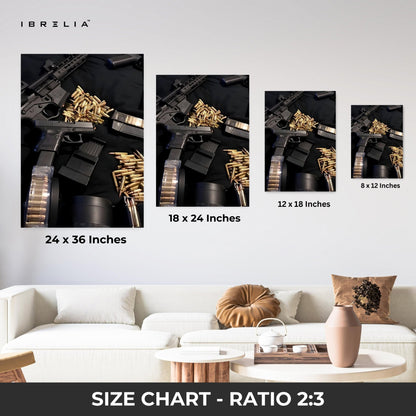 Tactical Weapons & Ammunition 4K Ultra Wrap Frame Wall Art in Pakistan | IBRELIA™ - IBRELIA