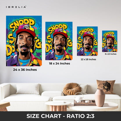 Snoop Dogg Pop Art Wall Frame | 4K Ultra Wrap Frame Wall Art in Pakistan | IBRELIA™ - IBRELIA