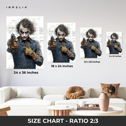 Blueprint Joker 4K Ultra HD Wall Art in Pakistan | IBRELIA™ - IBRELIA
