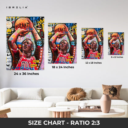 Michael Jordan “Pop Art Legend” 4K Wall Art in Pakistan | IBRELIA™ - IBRELIA