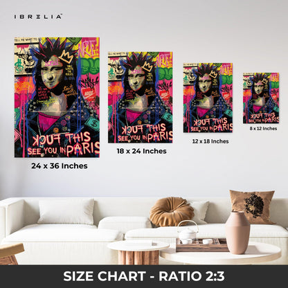 Graffiti Mona Lisa – 4K Ultra Wrap Frame Wall Art in Pakistan | IBRELIA™ - IBRELIA