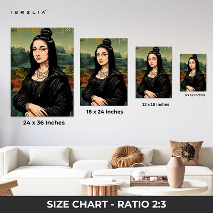 Gangsta Mona Lisa Wall Frame | 4K Ultra Wrap Frame Wall Art in Pakistan | IBRELIA™ - IBRELIA