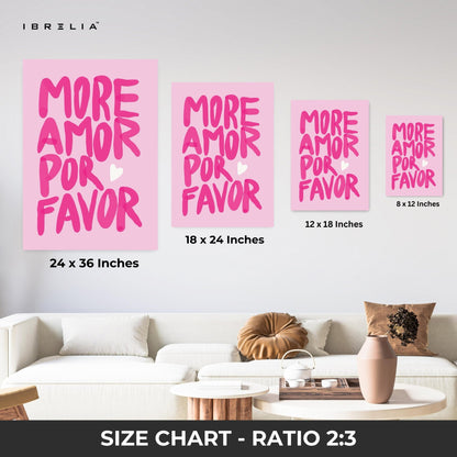 More Amor Por Favor Wall Frame | 4K Ultra Wrap Frame Wall Art in Pakistan | IBRELIA™ - IBRELIA