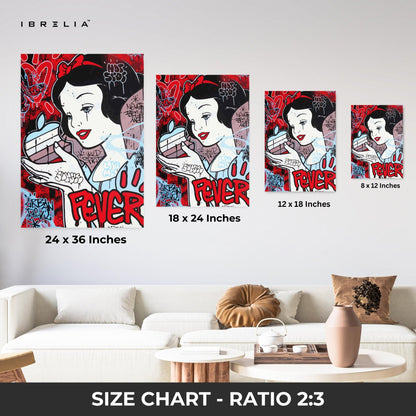 Snow White Graffiti Pop Art – 4K Ultra Wrap Frame Wall Art in Pakistan | IBRELIA™ - IBRELIA