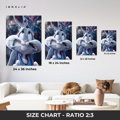 Bugs Bunny Space Jam Wall Frame | 4K Ultra Wrap Frame Wall Art in Pakistan | IBRELIA™ - IBRELIA