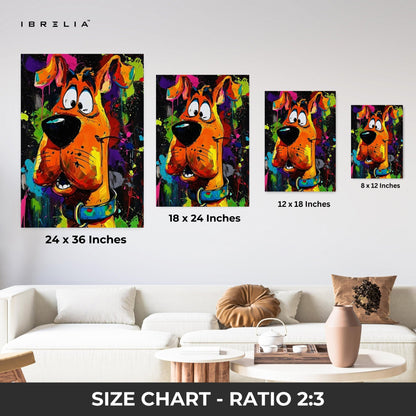Scooby - Doo Graffiti Wall Frame | 4K Ultra Wrap Frame Wall Art in Pakistan | IBRELIA™ - IBRELIA