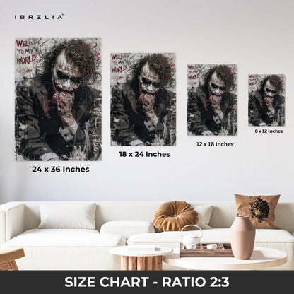 Joker “Welcome To My World” Wall Frame | 4K Ultra Wrap Frame Wall Art in Pakistan | IBRELIA™ - IBRELIA