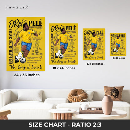 Pelé Wall Art – The King of Soccer Edition | IBRELIA™ - IBRELIA