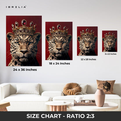 Royal Leopard King 4K Ultra HD Wall Art in Pakistan | IBRELIA™ - IBRELIA