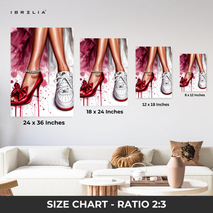 Heels & Sneakers Wall Frame | 4K Ultra Wrap Frame Wall Art in Pakistan | IBRELIA™ - IBRELIA