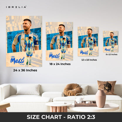 Lionel Messi “La Pulga” Wall Frame | 4K Ultra Wrap Frame Wall Art in Pakistan | IBRELIA™ - IBRELIA