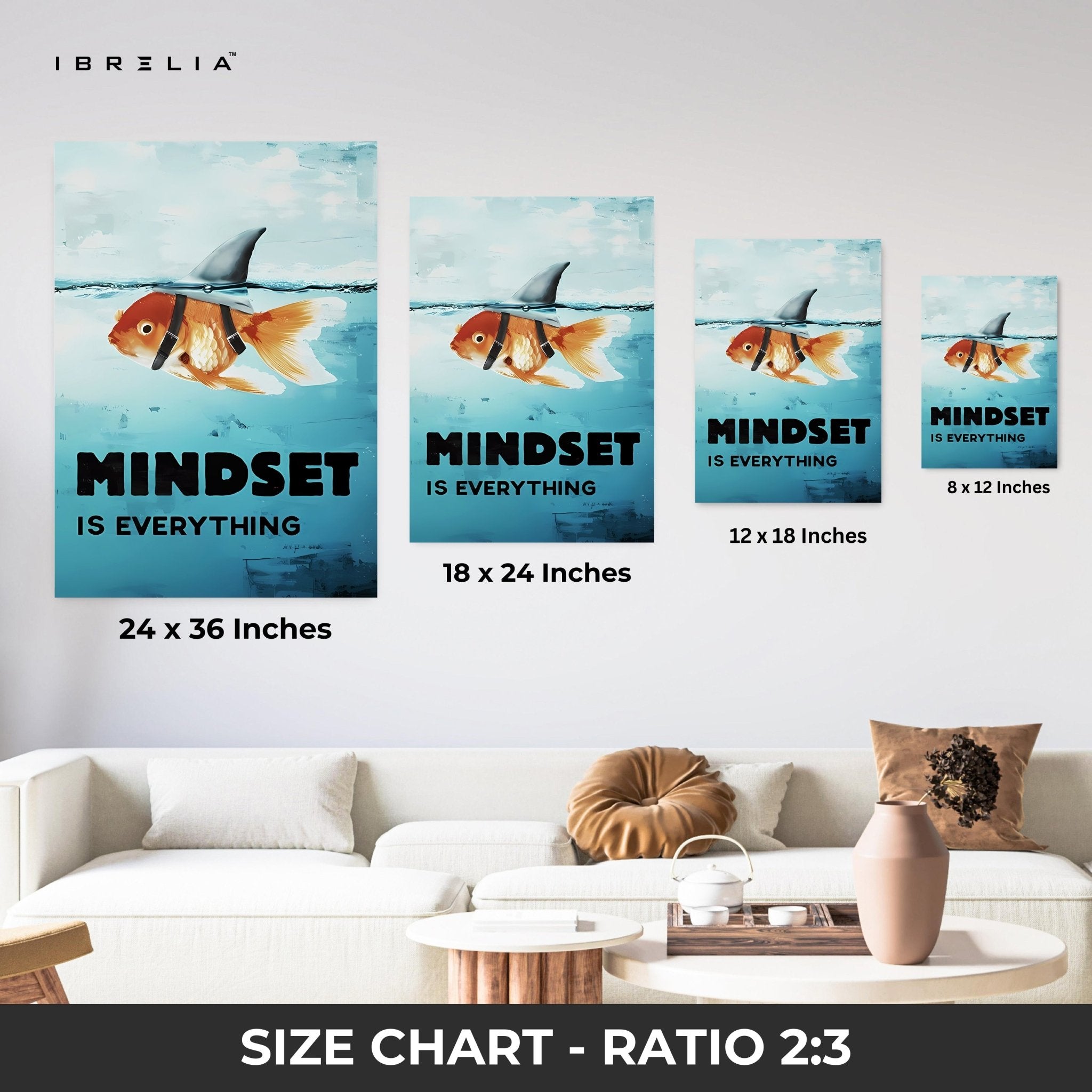Mindset Is Everything 4K Motivational Wall Art in Pakistan | IBRELIA™ - IBRELIA