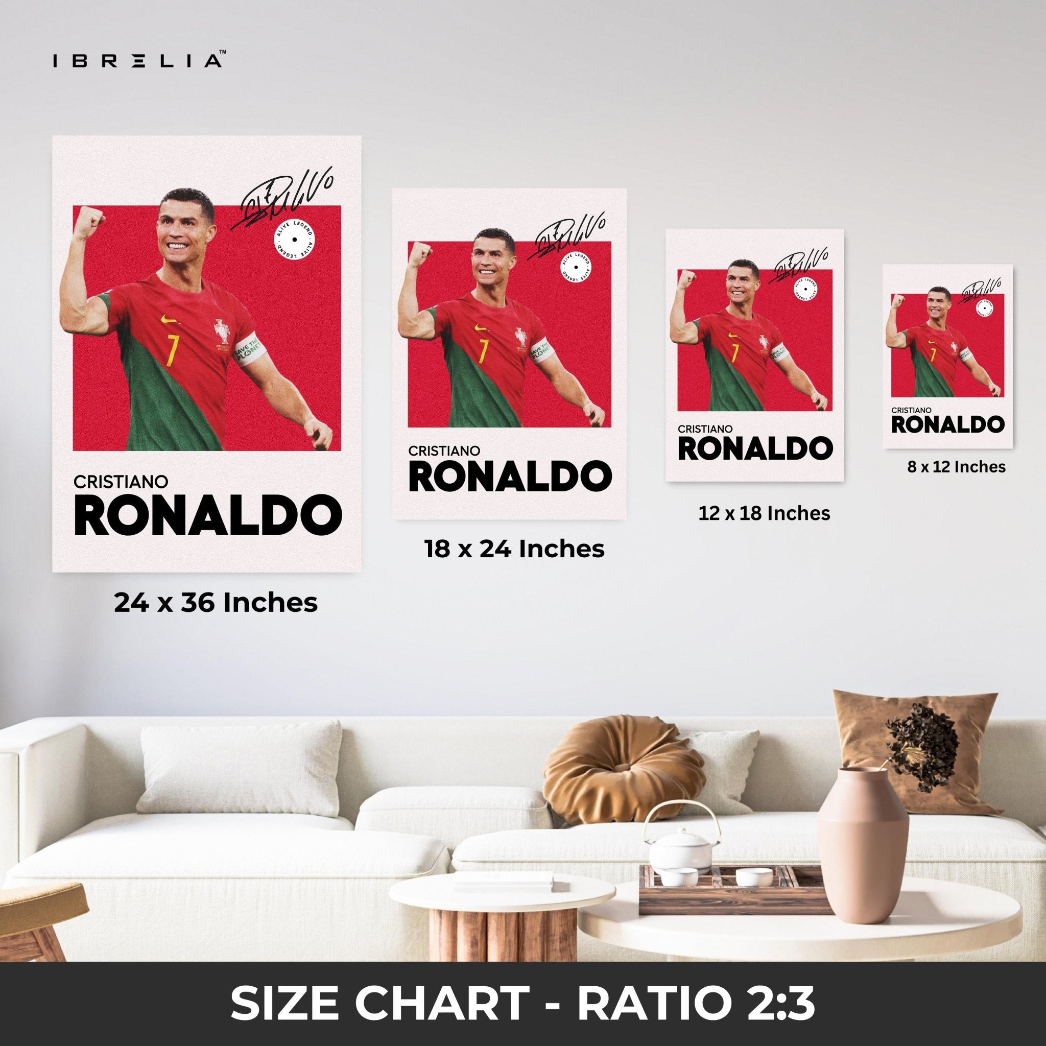Cristiano Ronaldo Portugal Champion – 4K Ultra Wrap Frame Wall Art in Pakistan | IBRELIA™ - IBRELIA