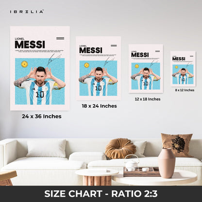 Lionel Messi Celebration Pose – 4K Ultra Wrap Frame Wall Art in Pakistan | IBRELIA™ - IBRELIA