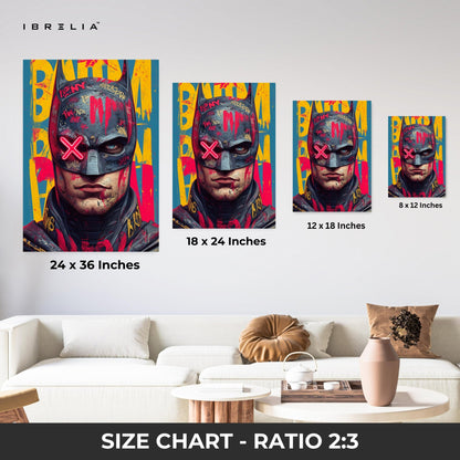Batman Neon Graffiti Wall Frame | 4K Ultra Wrap Frame Wall Art in Pakistan | IBRELIA™