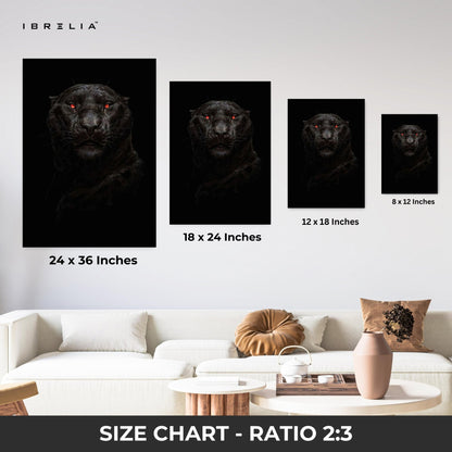 Black Panther Wall Frame | 4K Ultra Wrap Frame Wall Art in Pakistan | IBRELIA™ - IBRELIA