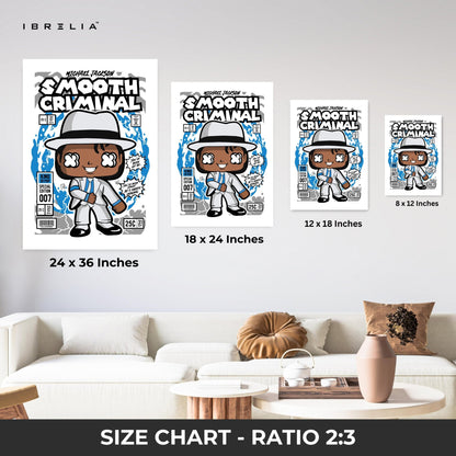 Michael Jackson “Smooth Criminal” Pop Art Comic Edition – 4K Ultra Wrap Frame Wall Art in Pakistan | IBRELIA™ - IBRELIA