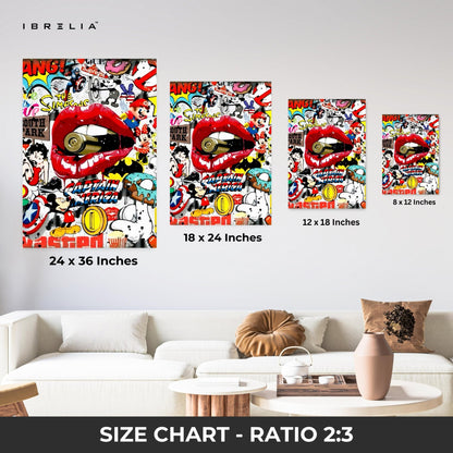 Pop Culture Explosion Wall Frame | 4K Ultra Wrap Frame Wall Art in Pakistan | IBRELIA™ - IBRELIA