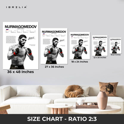 Khabib Nurmagomedov McGregor Jon Jones UFC Legends 3 Panel 4K Ultra HD Wall Art in Pakistan | IBRELIA™ IBRELIA