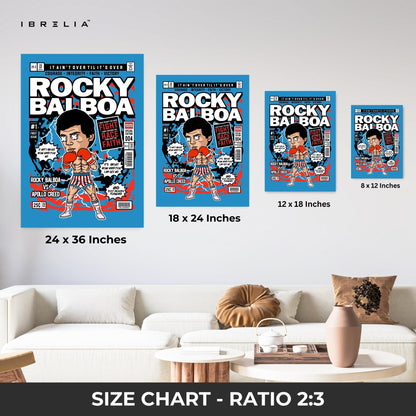 Rocky Balboa “Comic Pop Edition” 4K Wall Art in Pakistan | IBRELIA™ - IBRELIA