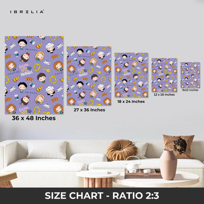 Friends TV Show Iconic Door Frame 3 Panel 4K Ultra HD Wall Art in Pakistan | IBRELIA™ IBRELIA