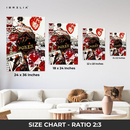 Vegas Poker Wall Frame | 4K Ultra Wrap Frame Wall Art in Pakistan | IBRELIA™ - IBRELIA