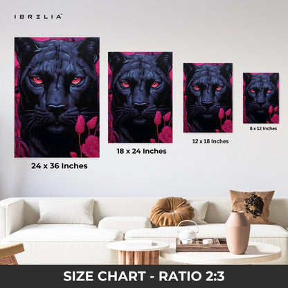 Black Panther Wall Frame | 4K Ultra Wrap Frame Wall Art in Pakistan | IBRELIA™ - IBRELIA