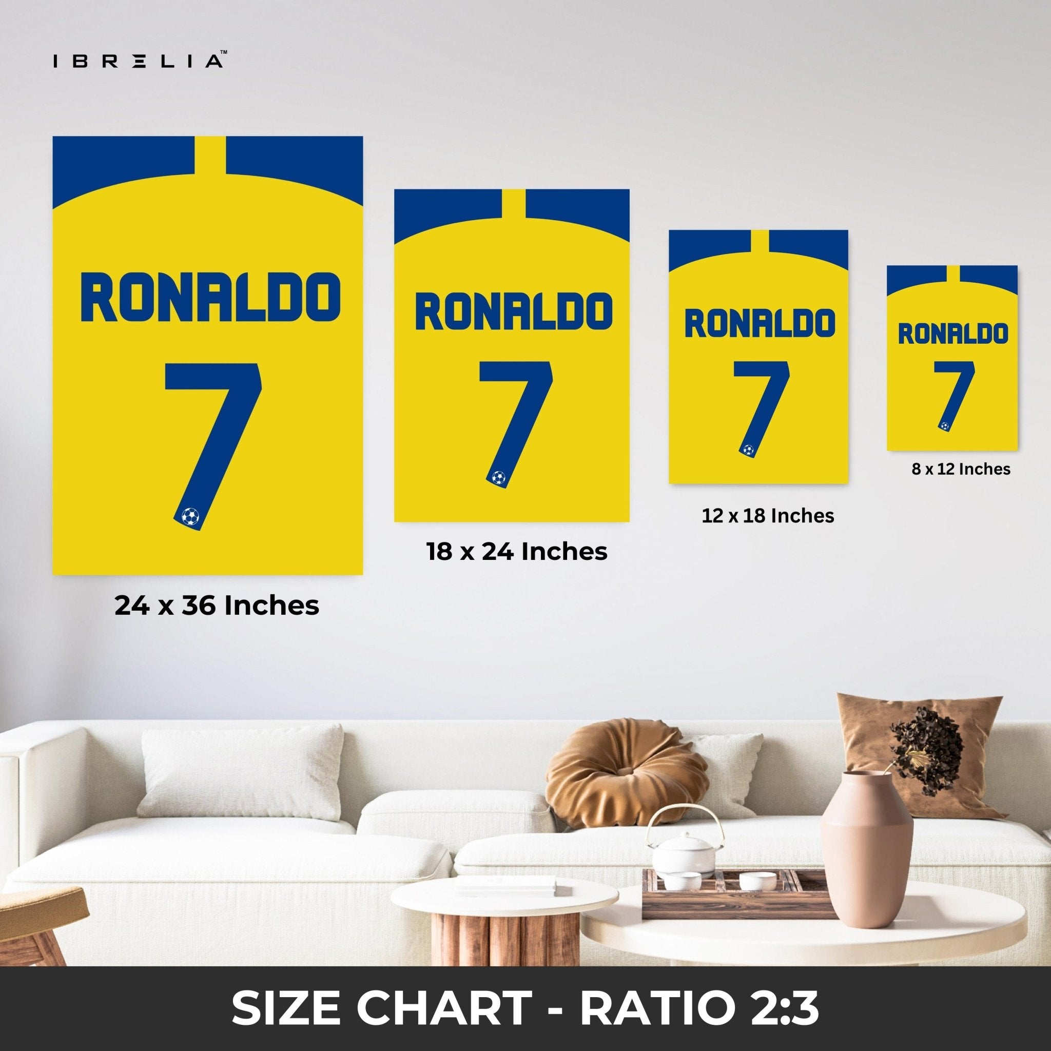 Cristiano Ronaldo No. 7 Wall Frame | 4K Ultra Wrap Frame Wall Art in Pakistan | IBRELIA™ - IBRELIA
