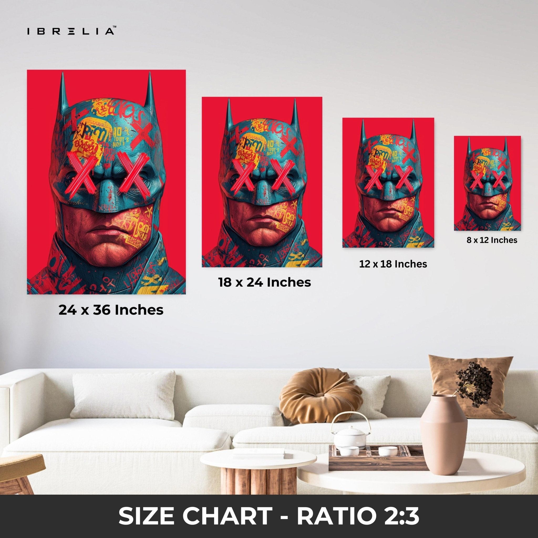 Graffiti Batman 4K Ultra HD Wall Art in Pakistan | IBRELIA™ - IBRELIA
