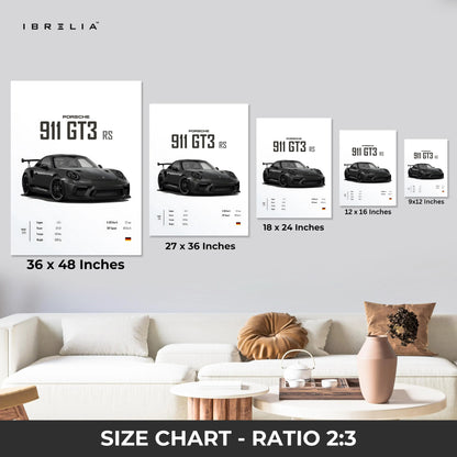 Supercar Legends Porsche Mustang Lamborghini 3 Panel 4K Ultra HD Wall Art in Pakistan | IBRELIA™ IBRELIA