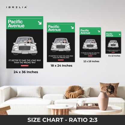 Monopoly “Pacific Avenue” Wall Art – Luxury Motivational Edition | IBRELIA™ - IBRELIA
