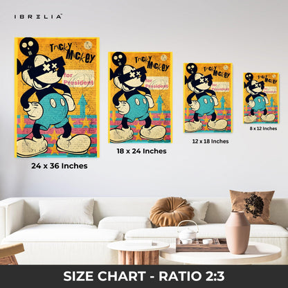 Tricky Mickey – Pop Art Graffiti Wall Frame | 4K Ultra Wrap Frame Wall Art in Pakistan | IBRELIA™ - IBRELIA