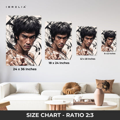 Bruce Lee Legacy Wall Frame | 4K Ultra Wrap Frame Wall Art in Pakistan | IBRELIA™ - IBRELIA