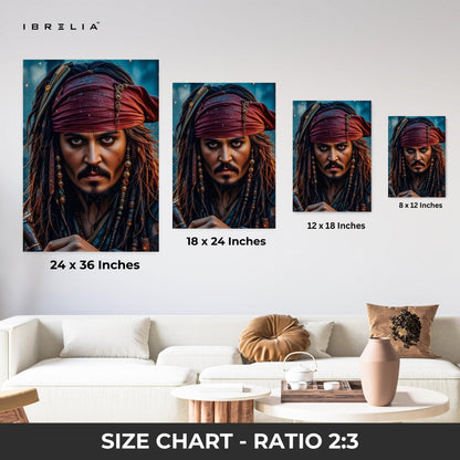Captain Pirate Wall Frame | 4K Ultra Wrap Frame Wall Art in Pakistan | IBRELIA™ - IBRELIA