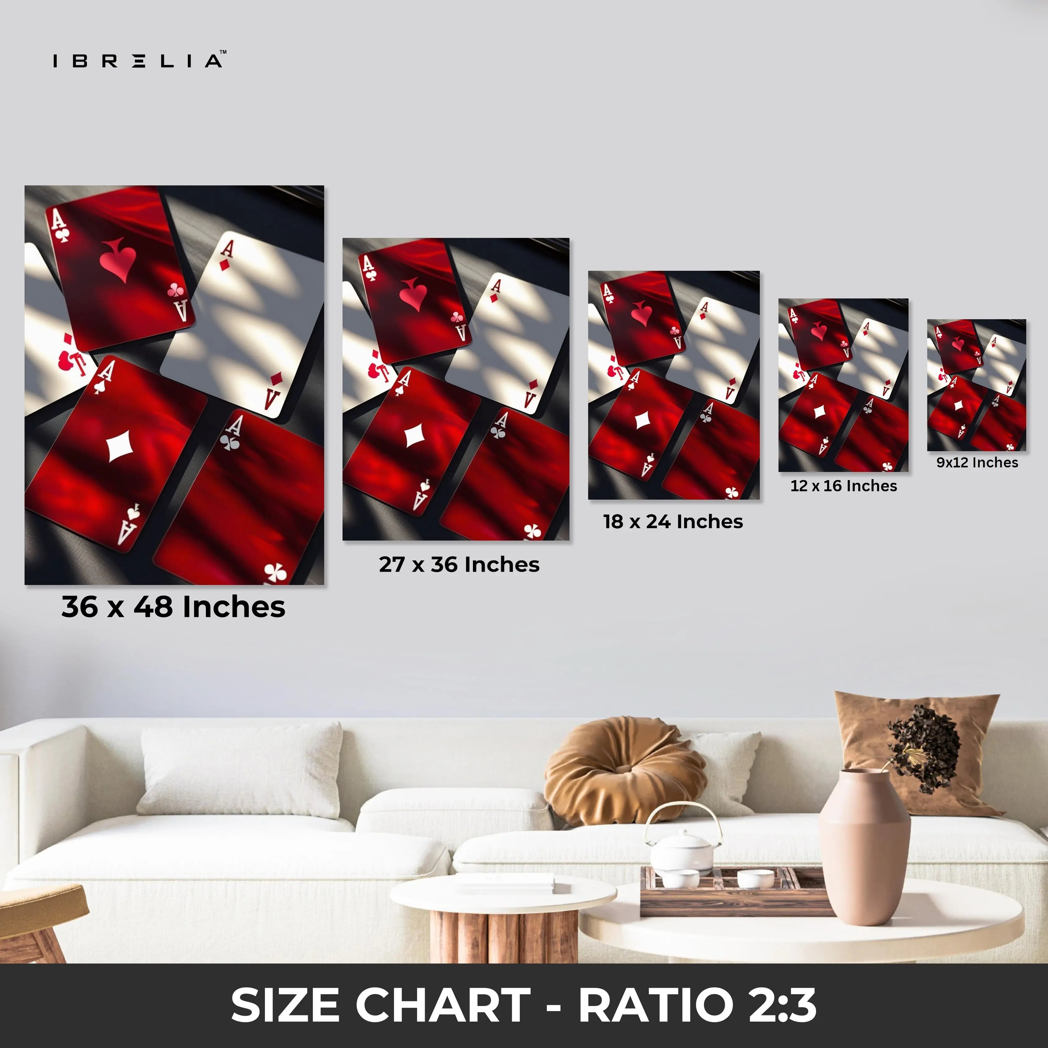 Casino Royal Cards & Luxury Poker 3 Panel 4K Ultra HD Wall Art in Pakistan | IBRELIA™ IBRELIA