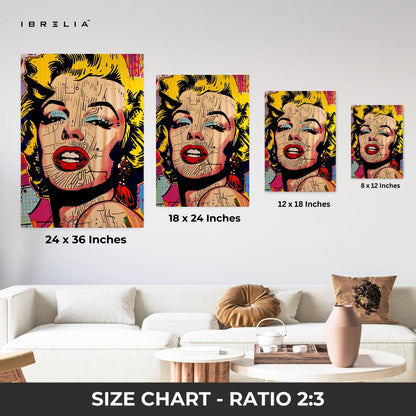 Marilyn Monroe Pop Art Wall Frame | 4K Ultra Wrap Frame Wall Art in Pakistan | IBRELIA™ - IBRELIA
