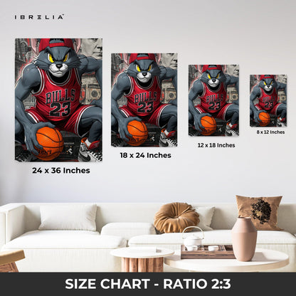 Tom Bulls Basketball – 4K Ultra Wrap Frame Wall Art in Pakistan | IBRELIA™ - IBRELIA